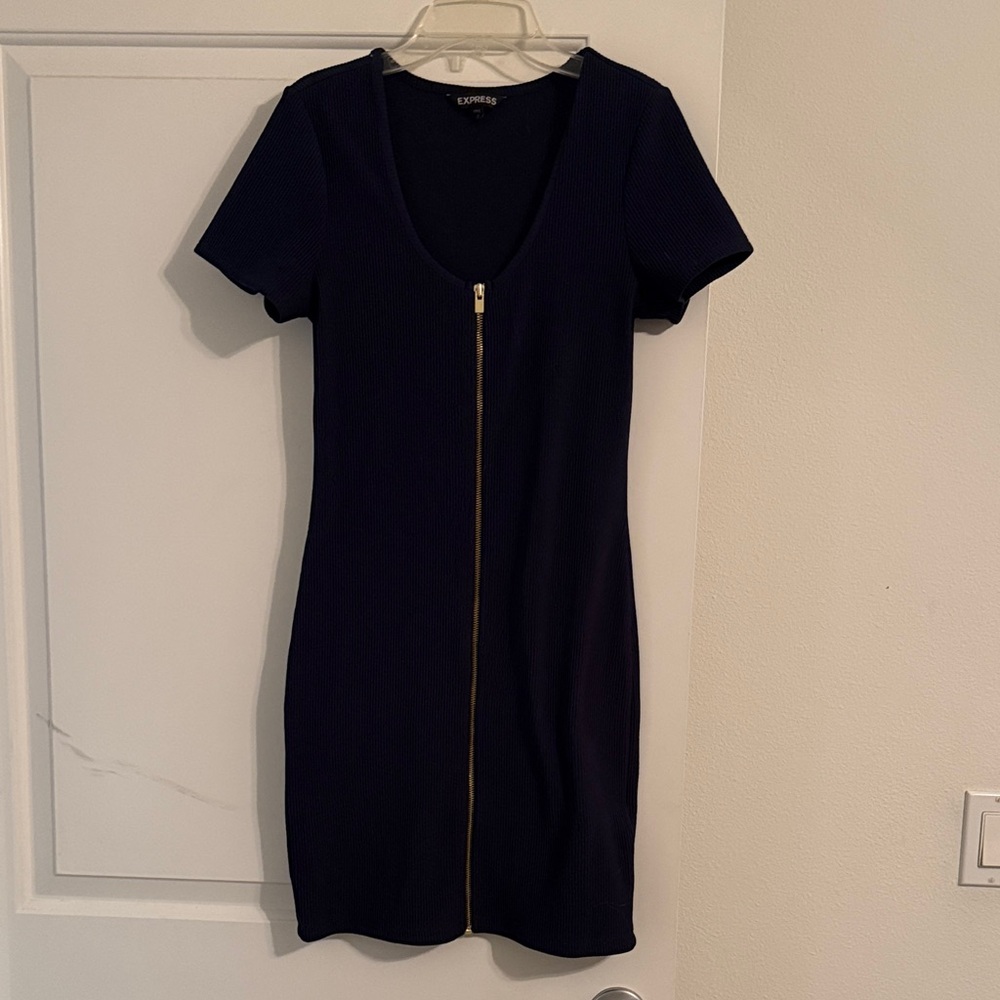 Dark blue Zippered Dress
